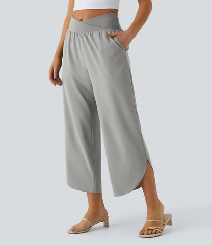 High-Waisted Trousers With Side Pockets