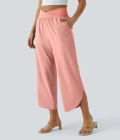 High-Waisted Trousers With Side Pockets